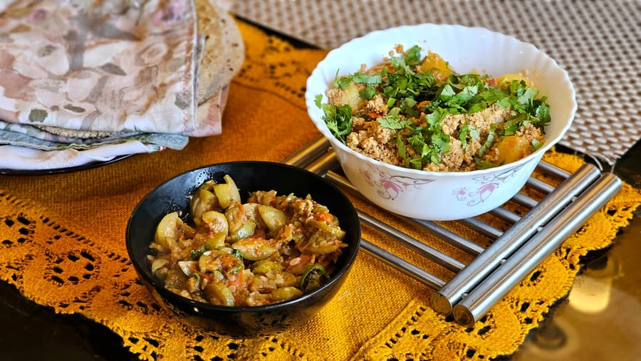 आलु फरियाली भेल
