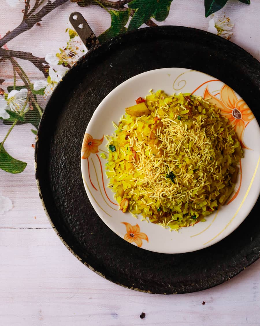 Poha with Sev