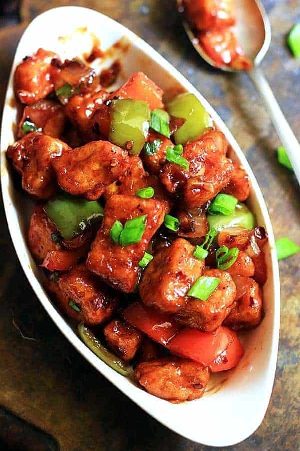 Paneer Chilly Dry (पनीर चिली ड्राई)