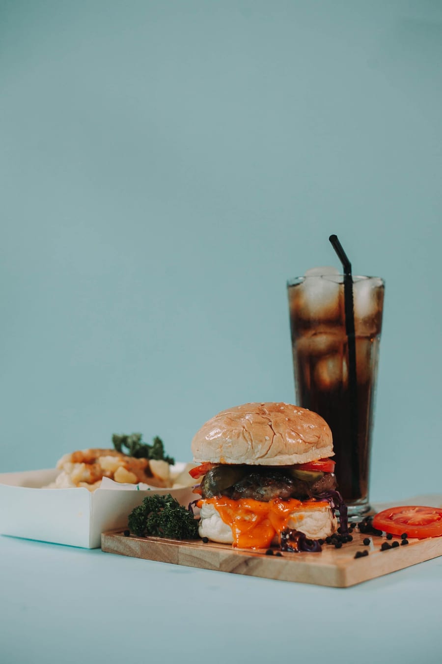BURGER + COLD COFFEE