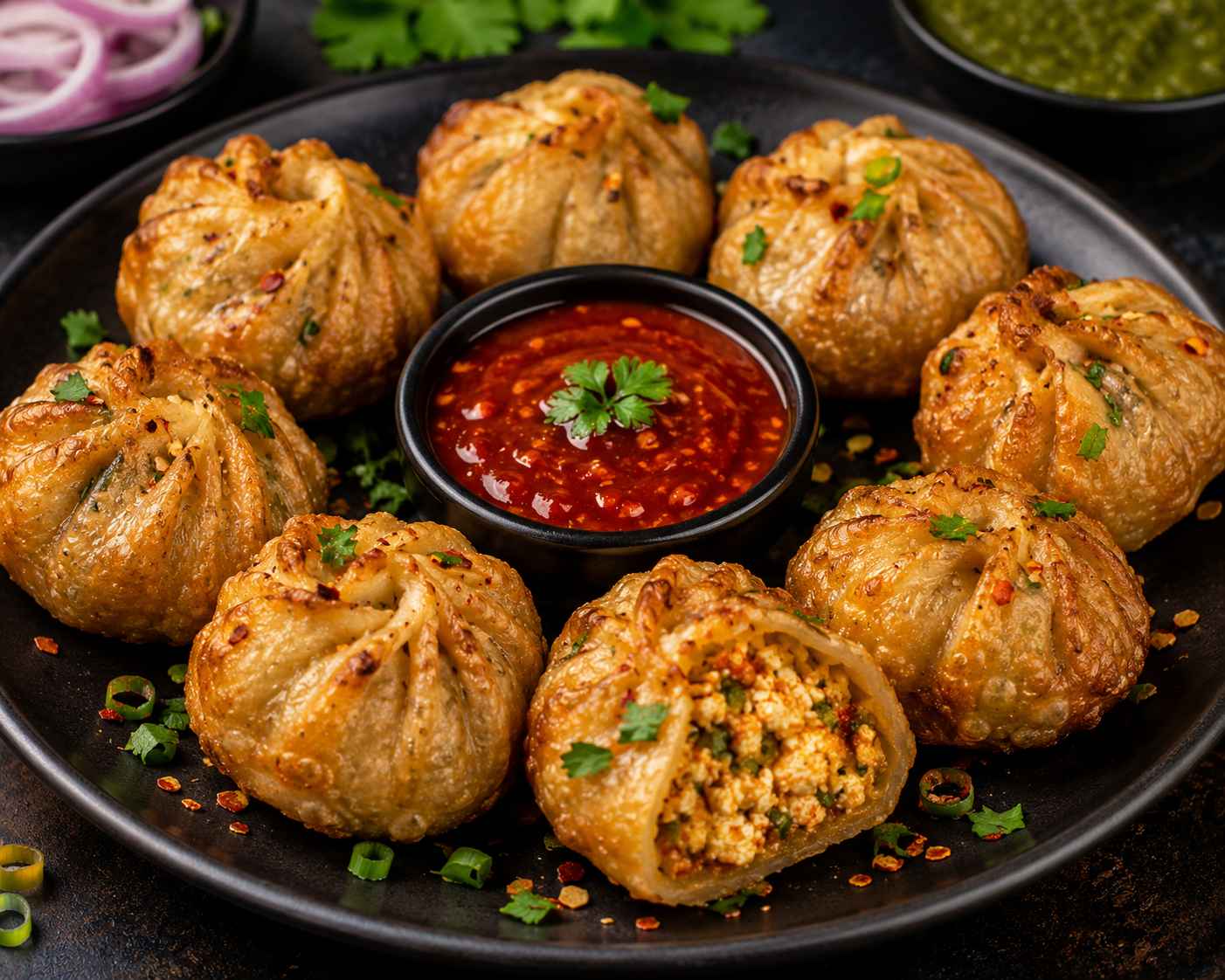 Fry momos